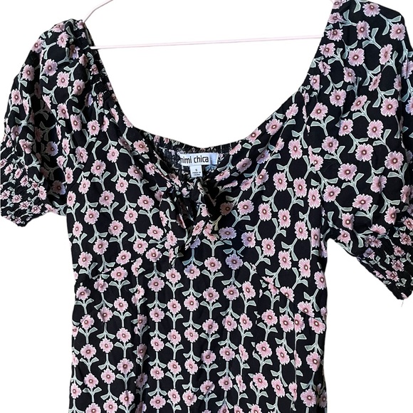 MIDI floral 90s summer dress with pockets - Picture 5 of 6